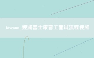 foxconn_观澜富士康普工面试流程视频